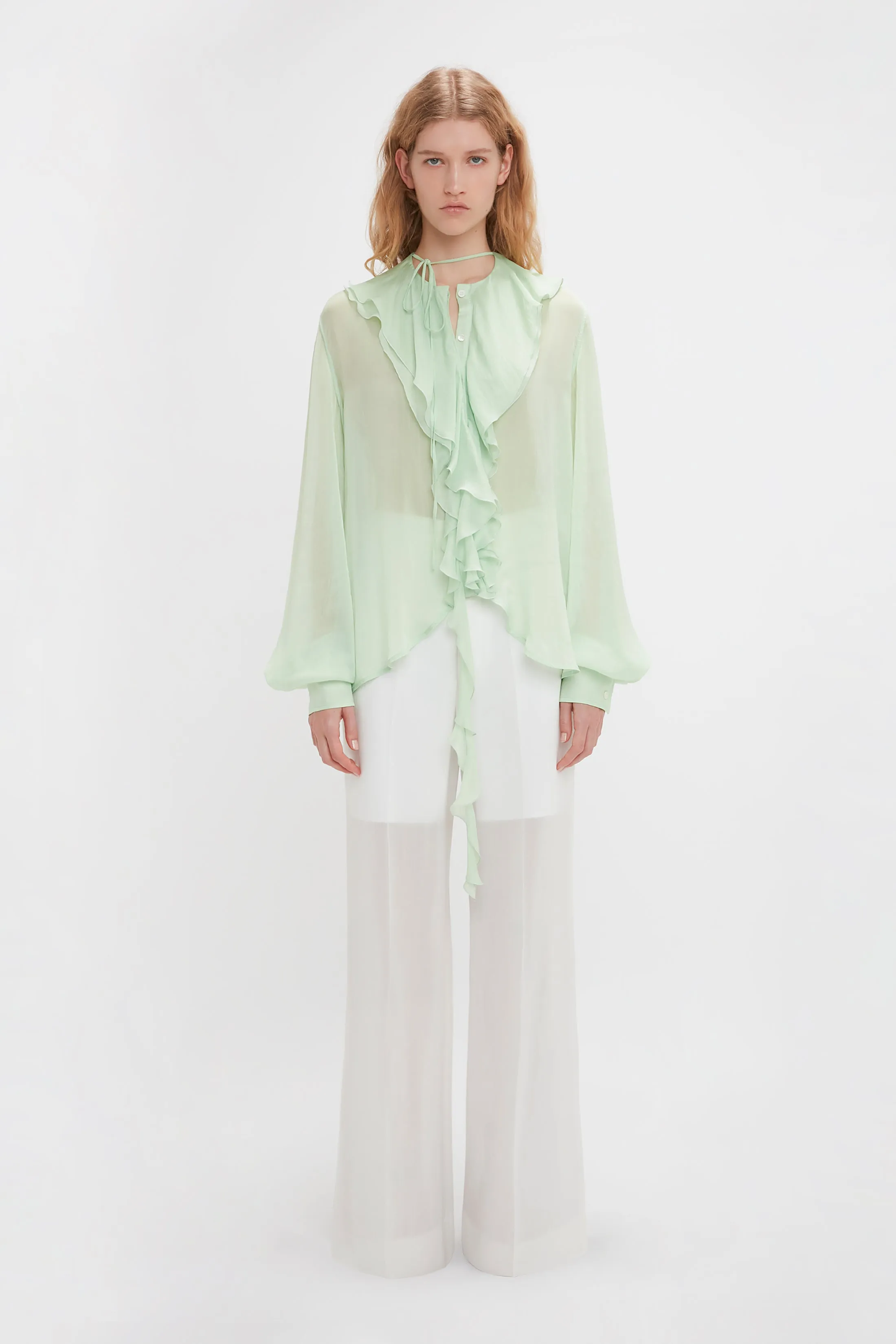 Romantic Blouse In Jade