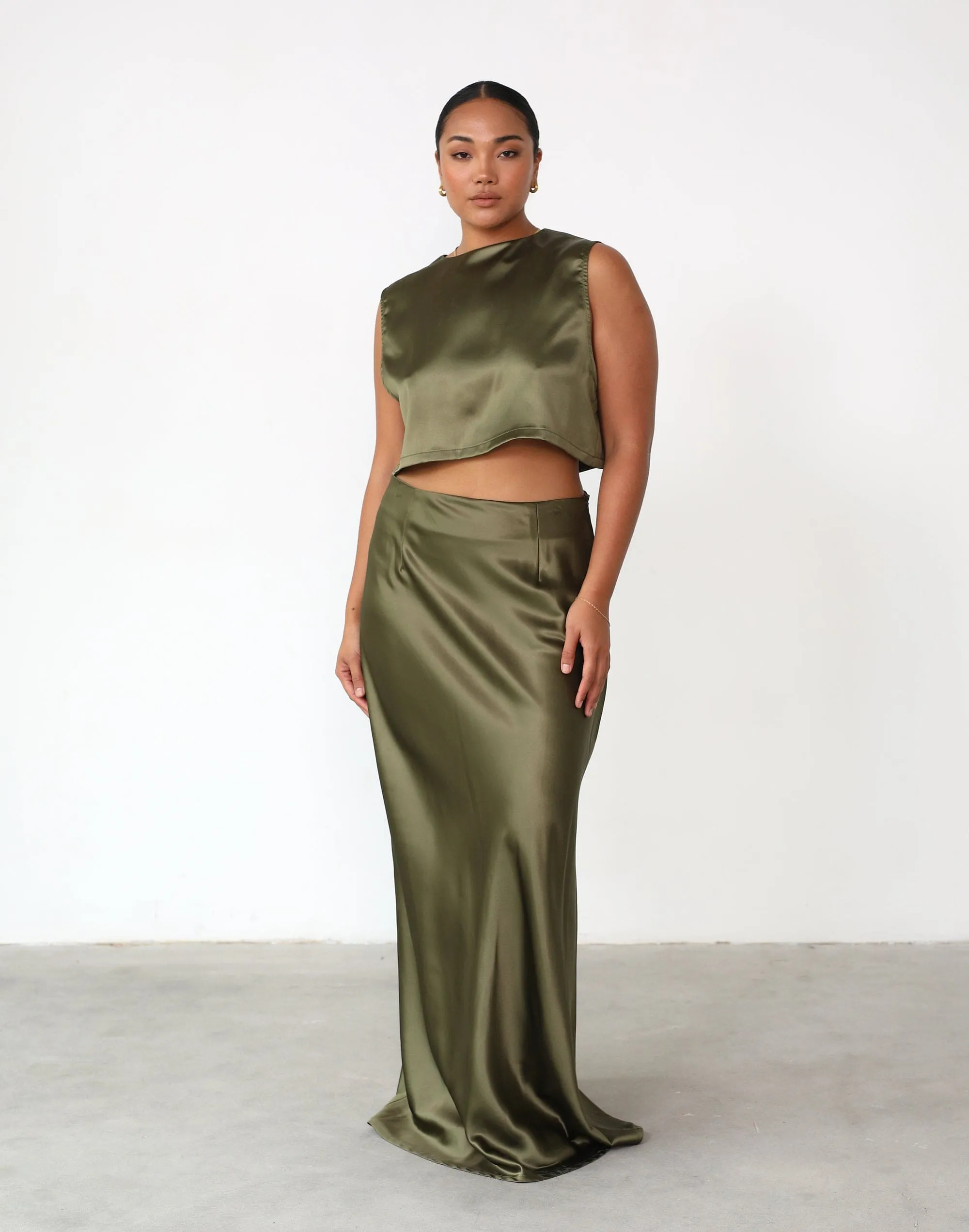 Sincerity Crop Top (Dark Olive)