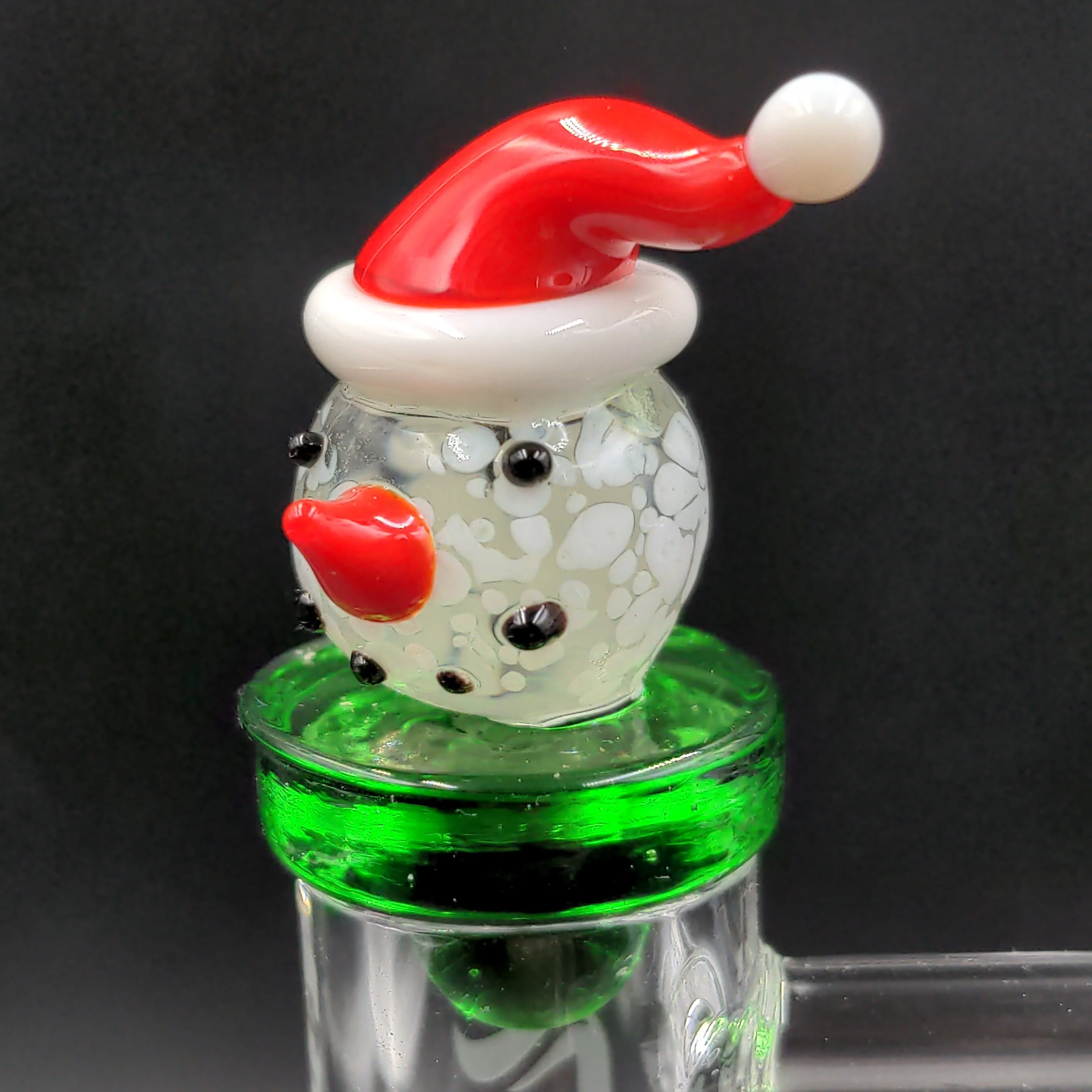 Snowman UFO Carb Cap w/ Santa Hat