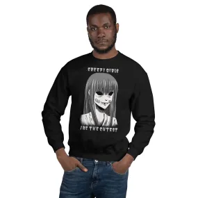 Soft Goth Style Sweatshirt / Alternative Clothing / Creepy Girl