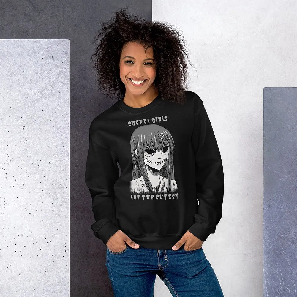 Soft Goth Style Sweatshirt / Alternative Clothing / Creepy Girl