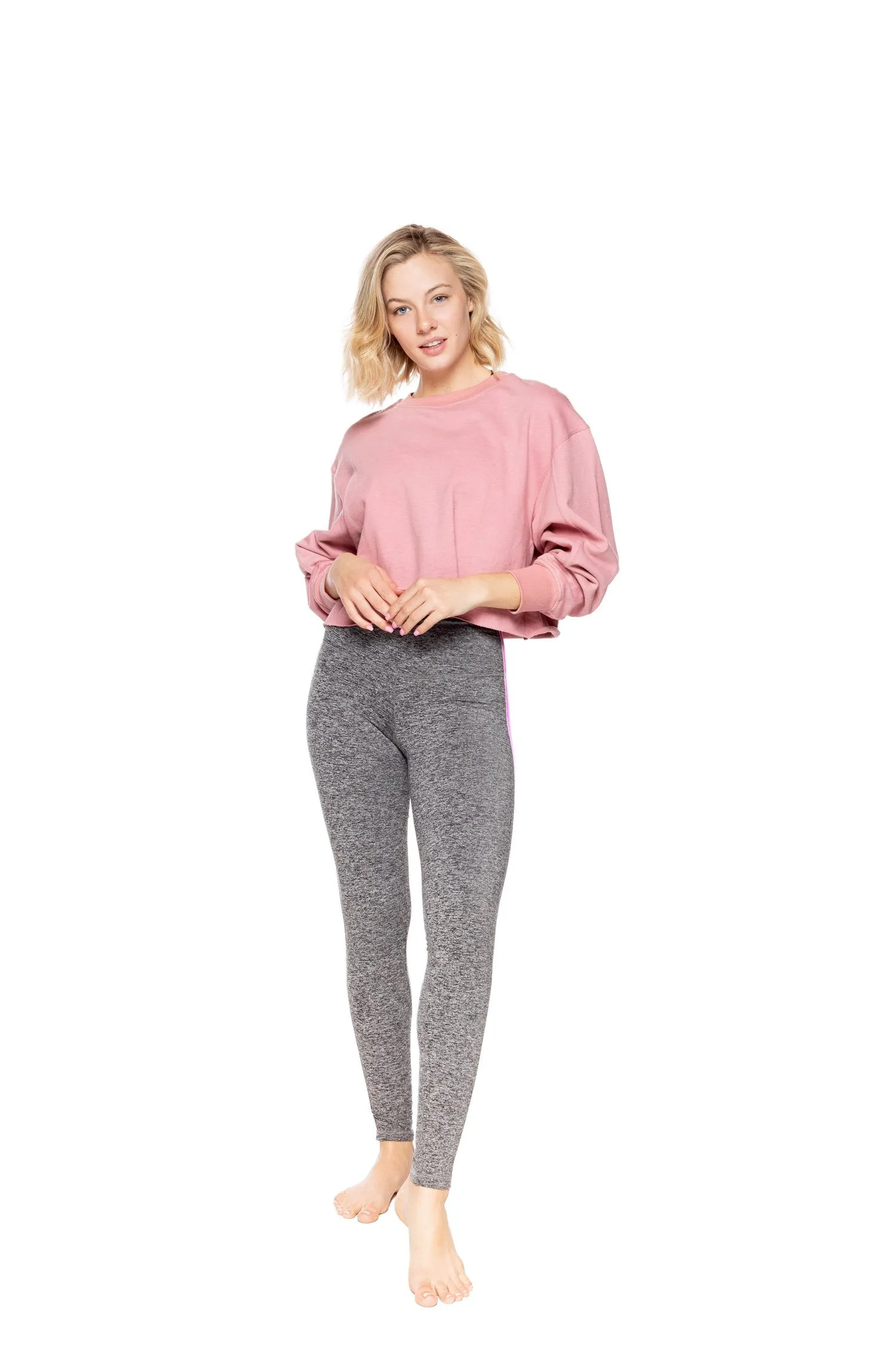 Strut This Sonoma Crop Sweatshirt Pink Chalk