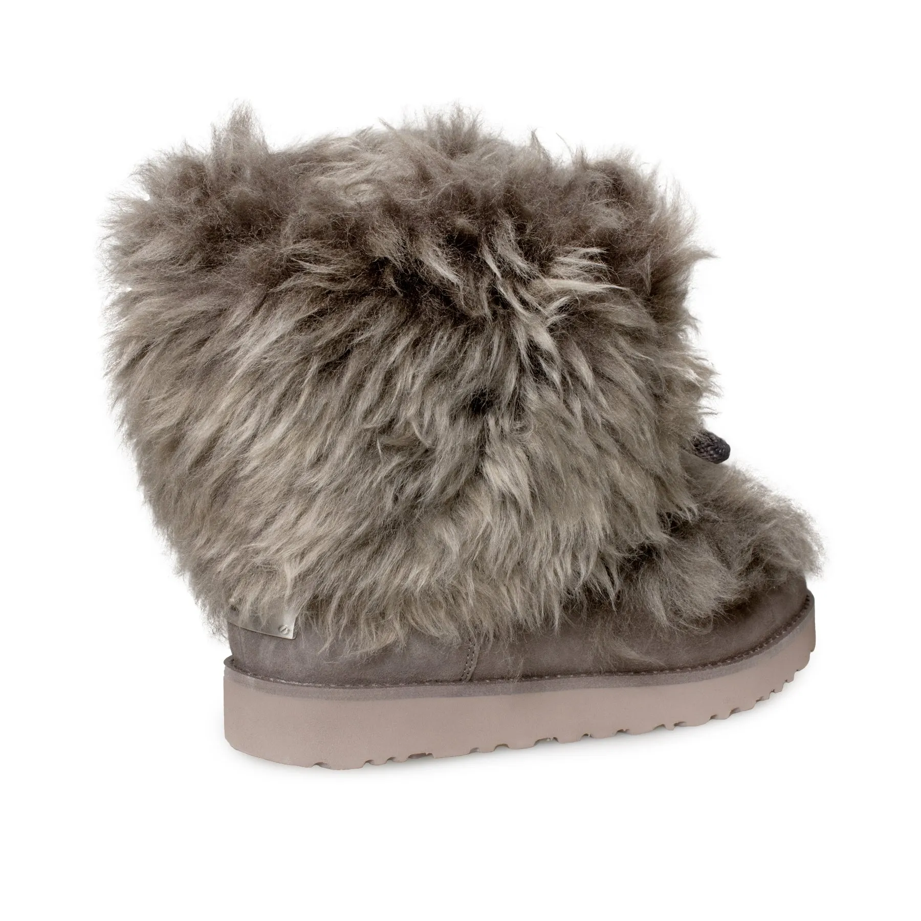 Womens UGG Classic Posh Mini Boots in Thunder Cloud Gray - Stylish and Cozy