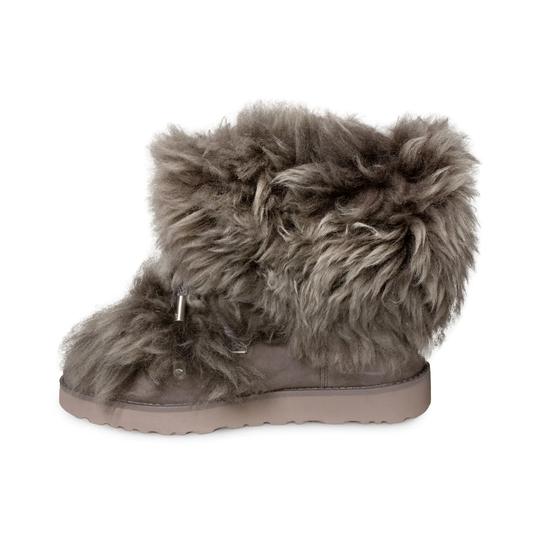 Womens UGG Classic Posh Mini Boots in Thunder Cloud Gray - Stylish and Cozy