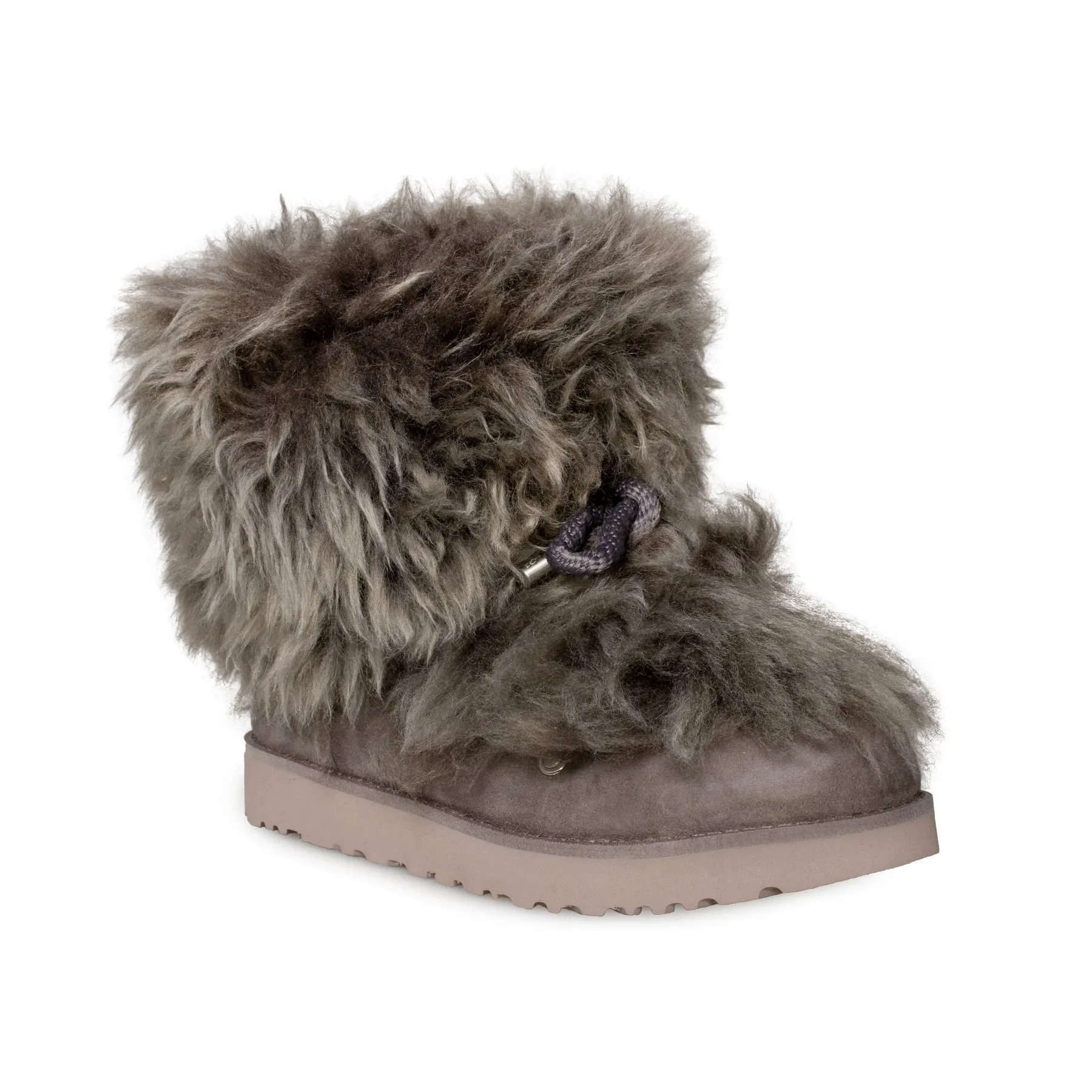 Womens UGG Classic Posh Mini Boots in Thunder Cloud Gray - Stylish and Cozy