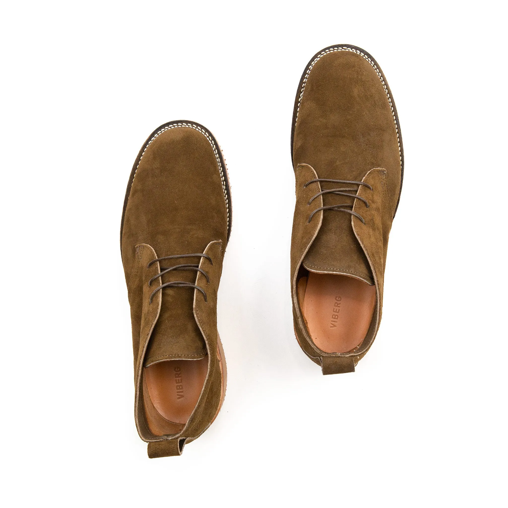 Viberg Mushroom Chamois Roughout Chukka Boot