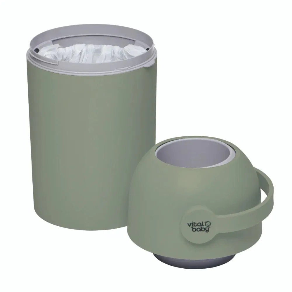 Vital Baby Hygiene Odour Trap Nappy Disposal System - Sage Green