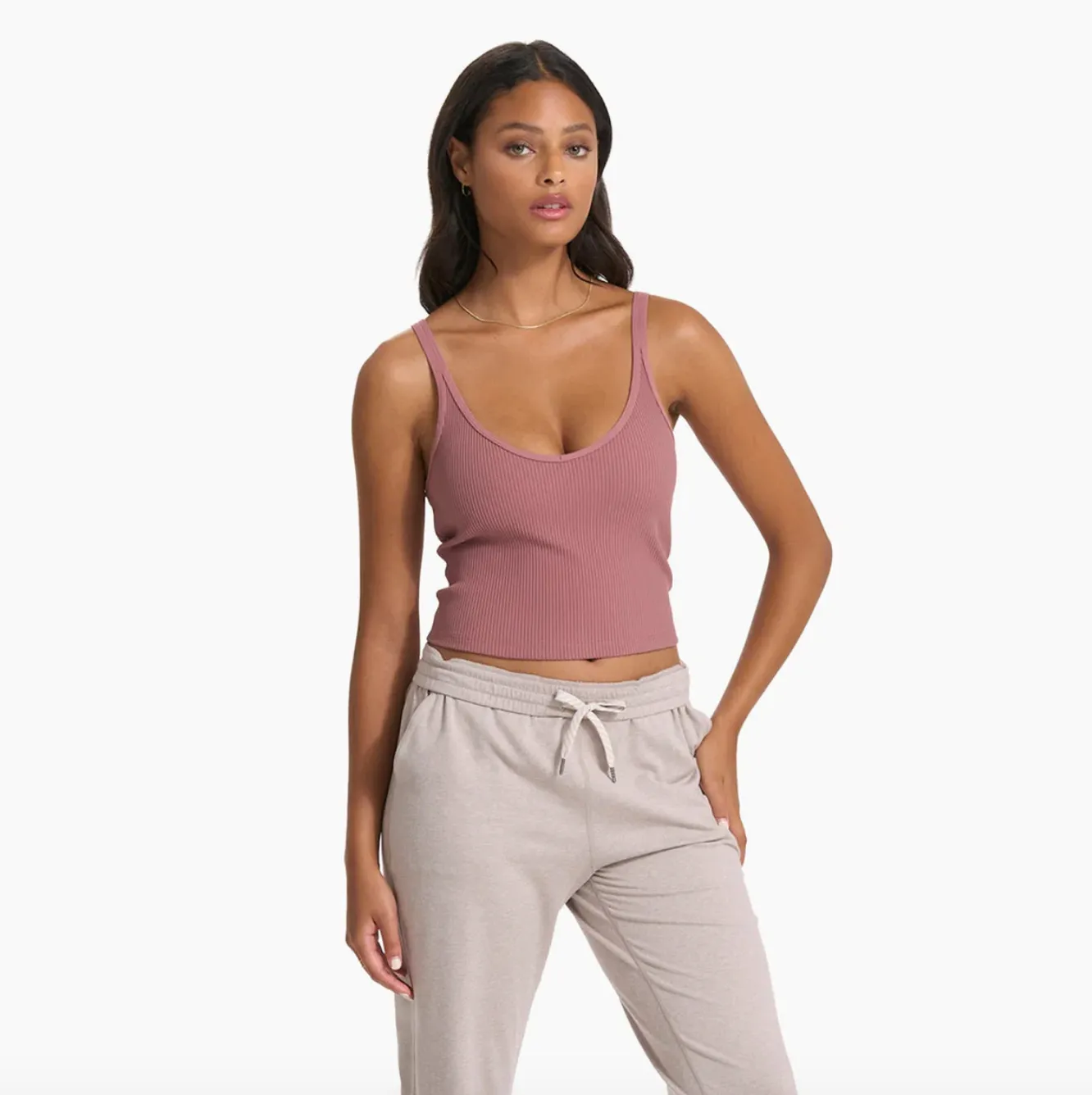 W Vuori Rib Crop Tank