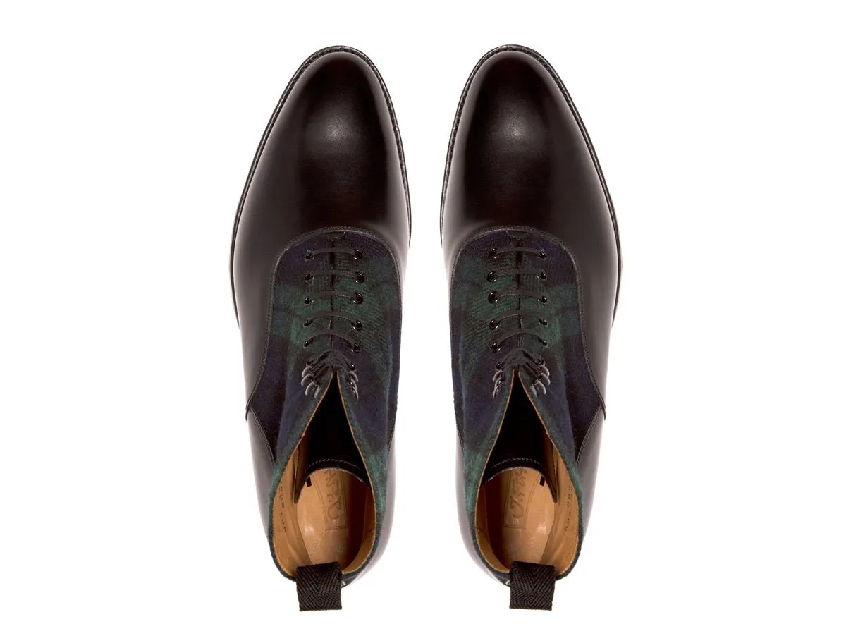 Wedgwood - MTO - Black Calf / Blackwatch Tartan - TMG Last - Single Leather Sole