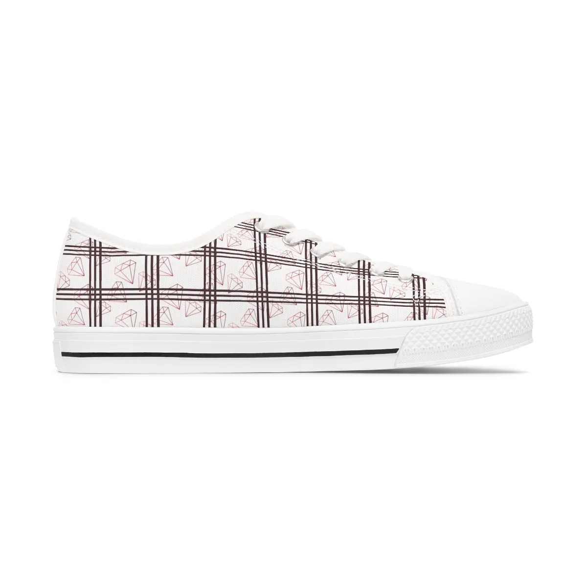 Women's Low Top Plaid and diamonds Sneakers