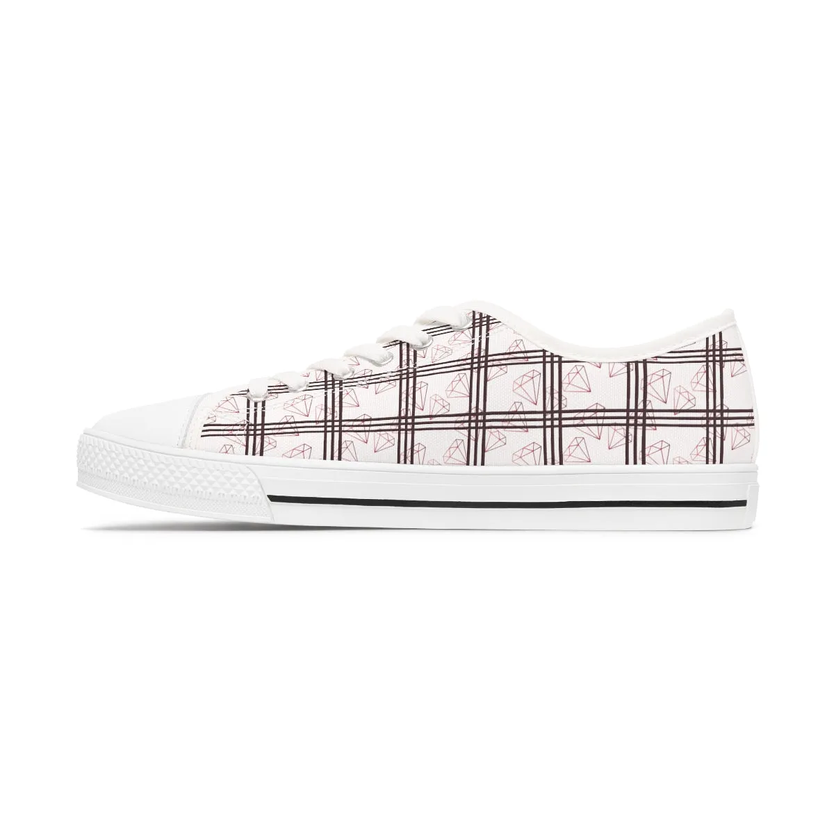 Women's Low Top Plaid and diamonds Sneakers