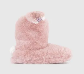 Womens Office Ruby  Bunny Slipper Boots New Pink