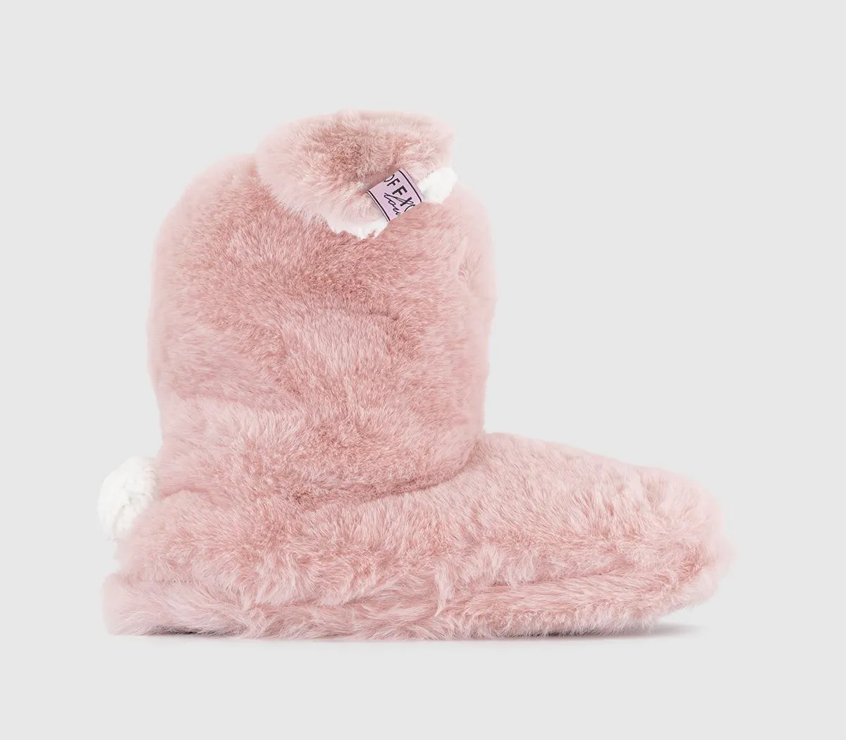 Womens Office Ruby  Bunny Slipper Boots New Pink