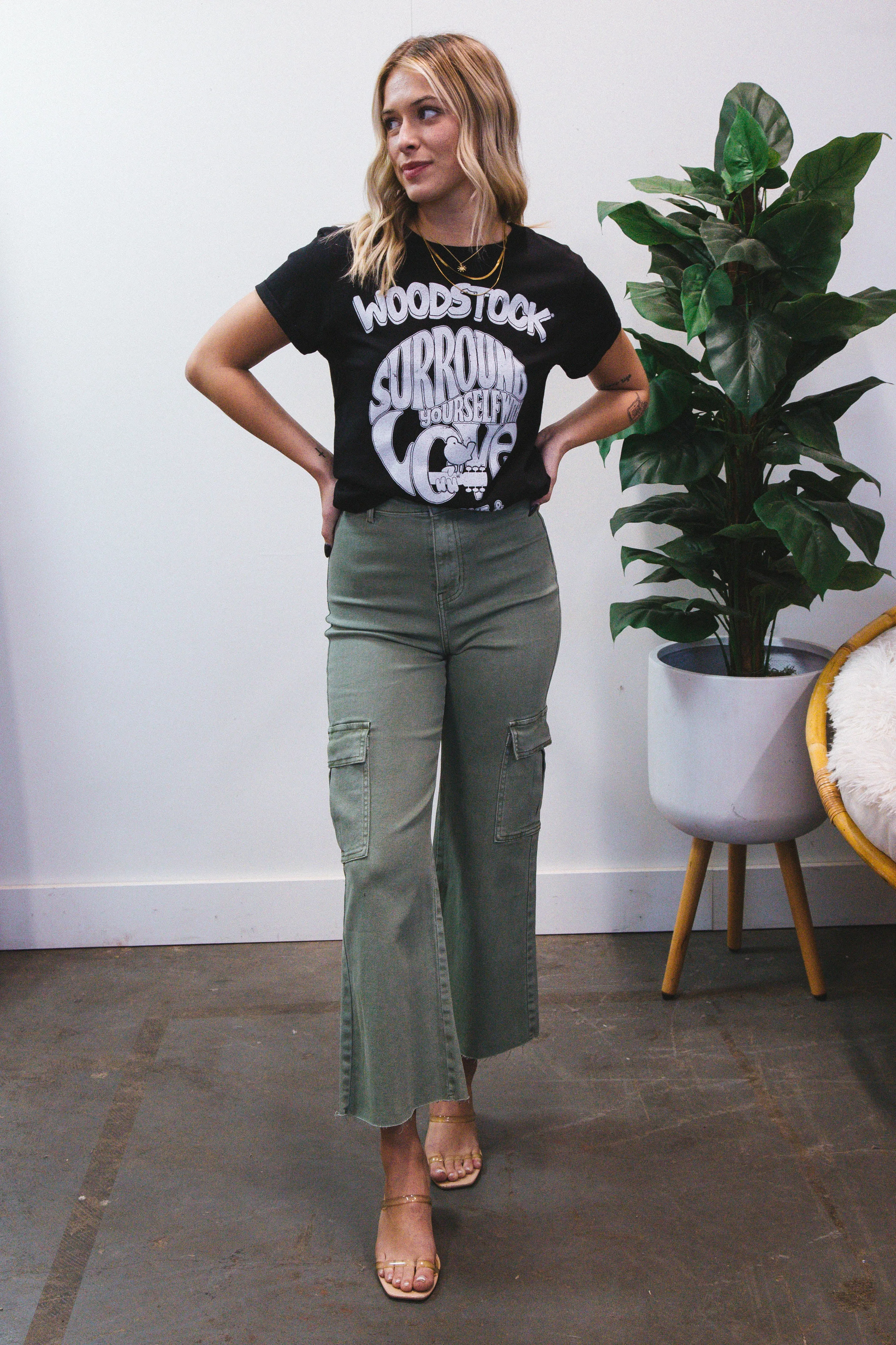 Woodstock Love Graphic Tee, Black | Recycled Karma