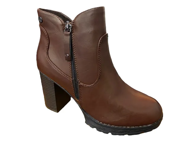 Xti heeled shoe Botin Marron 49367 