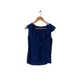 ZARA Electric Blue Sleeveless Frill Top | Gently Used |